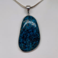 Load image into Gallery viewer, Chrysocolla Sterling Silver Oval Pendant | 3 1/4&quot; Long | Blue, Green| 1 Pendant|
