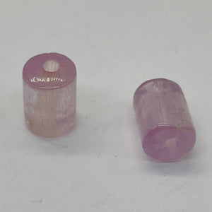 Premium Pink Kunzite 8x12mm Hexagon Tube | 2 Beads |