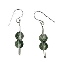 Load image into Gallery viewer, Sparkling Actinolite Quartz Sterling Silver Earrings | 1 1/2&quot; long | 1 Pair |
