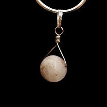 Load image into Gallery viewer, Pink Peruvian Opal Matte Finish Spinner Pendant | Pink, Black | 1 1/4" Long |
