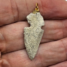Load image into Gallery viewer, Sandstone Carved Arrowhead Pendant | 1 3/4" Long | Grey | 1 Pendant |
