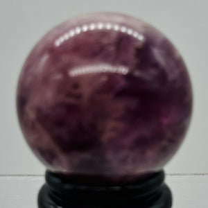 Lepidolite Purple Mica 138g Sphere | 1 3/4 in | Purple, White | 1 Specimen |