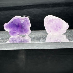 Amethyst Natural Crystals Parcel | 21x18x15 and 21x18x14mm | Purple | 2 Beads |