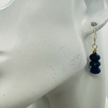 Load image into Gallery viewer, Designer Blue Sodalite 14K Gold Filled Dangle Earrings 1 1/4 Inch Drop
