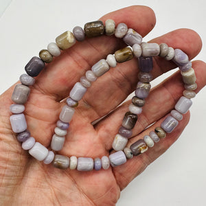 Natural Lavender Brazilian Agate Bead 8 inch Strand 9722HS