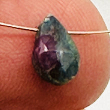 Load image into Gallery viewer, Ruby Zoisite Exquisite Flat Pear Briolette Beads | 8x6x3mm| Green, Red| 2 Beads|

