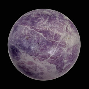 Lepidolite 209g Round Collector's Sphere | 2" | Purple White | 1 Sphere |