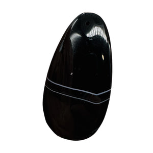 Sardonyx Large Designer Teardrop Pendant Bead| 64x33x6mm| Black.White| 1 Bead|