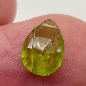 Faceted Peridot Briolette Bead | Green | 11x8x4mm | 2.85 ct |