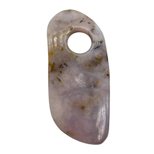 Peruvian Opal 15g Abstract Cut | 56x29x6mm | White. Gray, Pink | 1 Pendant Bead|