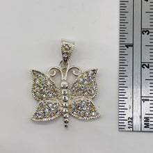 Load image into Gallery viewer, Butterfly Marcasite Sterling Silver Pendant | 1&quot; Long | Silver | 1 Pendant
