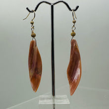 Load image into Gallery viewer, Designer Pink Mussel Shell 14K Gold Filled Earrings | 2 1/2&quot; Long |
