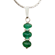 Load image into Gallery viewer, Emerald AAA Gemstone Pendant with Sterling Silver Findings| 3/4" Long |
