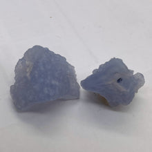 Load image into Gallery viewer, Blue Chalcedony 22g Druzy Nugget Beads| 26x24x18 to 25x22x22mm | Blue | 2 Beads|
