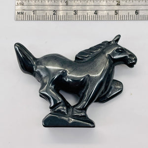 Hand-Carved Galloping Horse | 1 5/8" Tall | Black | 1 Pony |