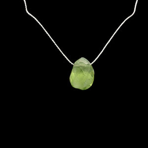 Peridot Faceted Briolette Bead | 1.6 cts | 8x6x4mm | Green | 1 bead |