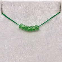 Load image into Gallery viewer, 7 Beads of Tsavorite Garnet Faceted Roundel Beads 3287
