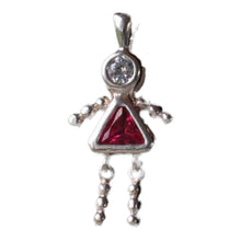 Load image into Gallery viewer, July! Crystal Kid Girl &amp; Silver Pendant 9924Gg
