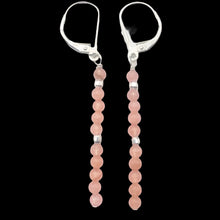 Load image into Gallery viewer, Stiletto Gem Quality Rhodochrosite Drop Silver Lever Back Earrings
