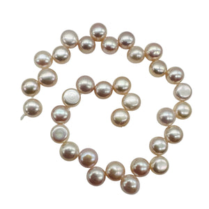 Top Drilled Button 7-7.25x4mm Lavender Pink FW Pearl 8" Strand 4761
