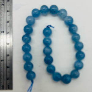 Aquamarine AAA Round 8mm Bead Half Strand | 8" Long | Blue | 25 Beads |