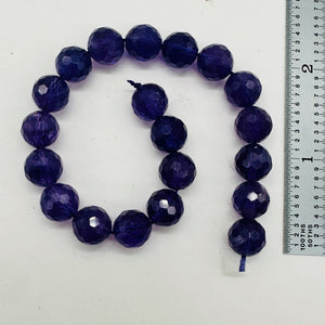 Amethyst AAA Faceted Round Bead Half Strand | 10mm | Purple | 20 Beads |