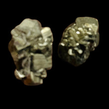 Load image into Gallery viewer, Pyrite Crystal Nugget Beads | 28x19x15mm to 29x17x16mm | Silver Gold | 2 Beads |
