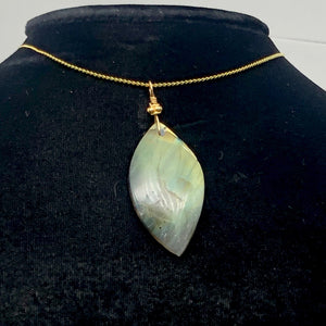 Labradorite 14K Gold Filled Drop Pendant | 2 1/4" Long | 510958G4 | Premiumbead