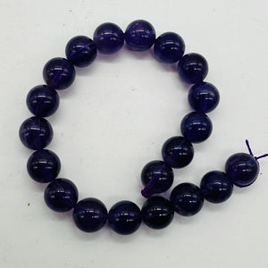 Amethyst Gorgeous Round AA Half-Strand Beads | 10mm | Deep Purple | 20 Beads |