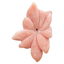 Load image into Gallery viewer, Rare Pink Peruvian Opal Flower Pendant Bead 25ct 34mm Carved Natural Gemstone
