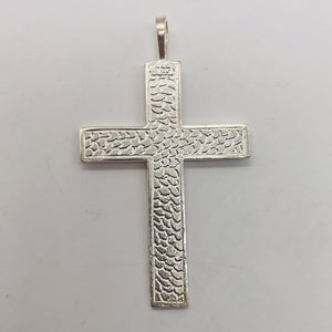 Sterling Silver Unique Designer Cross | 2" Long | Silver | 1 Pendant