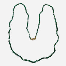 Load image into Gallery viewer, Emerald Graduated 3 to 4mm Rondelle Necklace | 23&quot; Long | 37 tcw | Green |
