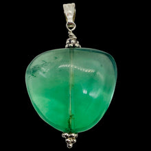 Load image into Gallery viewer, Fluorite Sterling Silver Pendant | 1 1/2&quot; Long | Blue Green | 1 Pendant |
