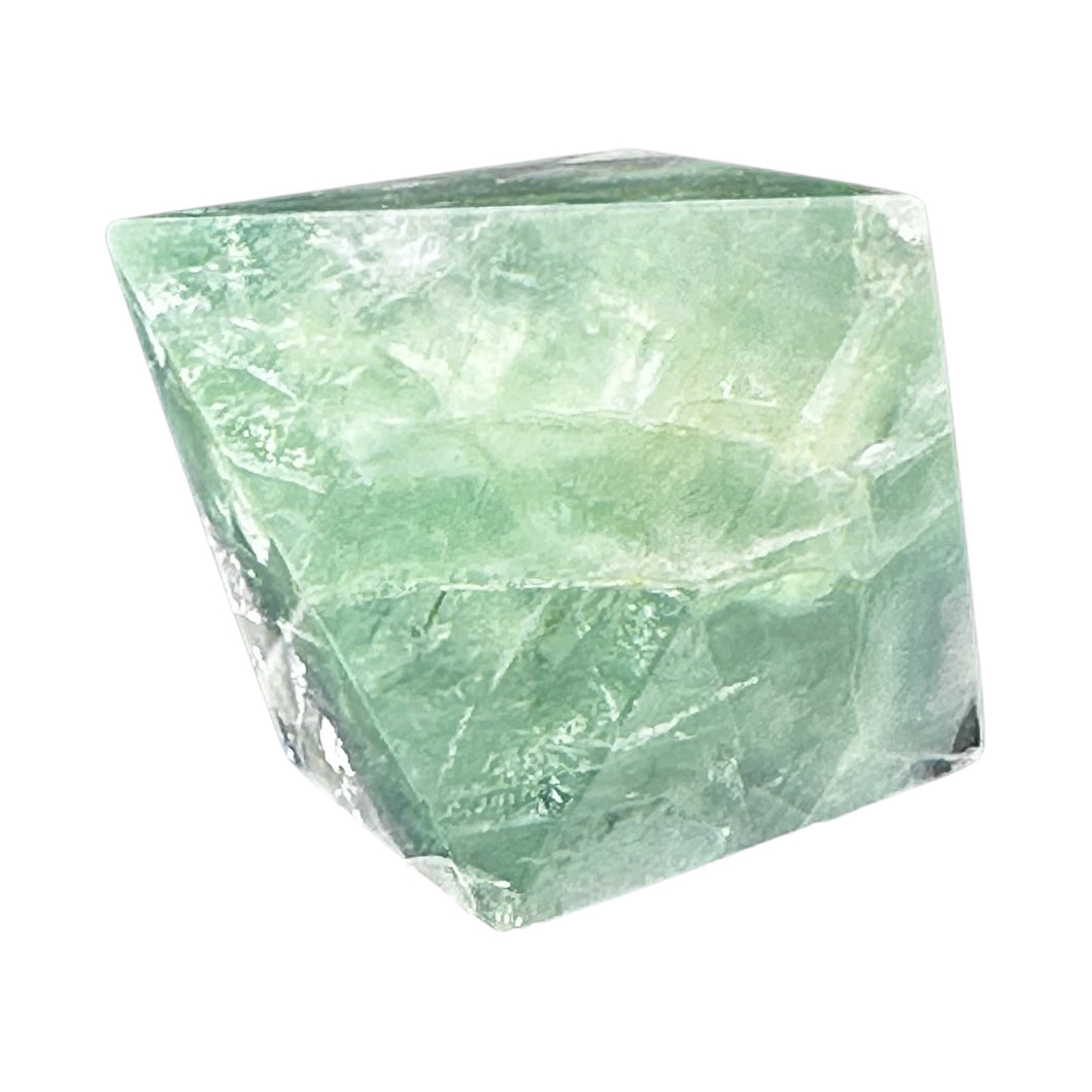 Fluorite Double Pyramid Figurine | 1 Display Figurine | | 36x36x36mm | Green