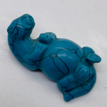 Load image into Gallery viewer, Hand-Carved Resting Otter | 1&quot; Tall | Blue | 1 Figurine | | 1&quot; Tall | Blue
