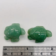 Load image into Gallery viewer, Majestic One Carved Aventurine Sea Turtle Animal Beads | 21.5x19x7.5mm | Green
