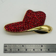 Load image into Gallery viewer, Society Designer Hat Brooch | 67x30x6mm | Sparkling Red | 1 Brooch |
