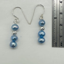 Load image into Gallery viewer, Baby Blue AAA Freshwater Pearl Sterling Silver Earrings | 1 1/4" Long |
