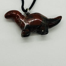 Load image into Gallery viewer, Brecciated Jasper Diplodocus Dinosaur Pendant | 3/4&quot; Long | Red |
