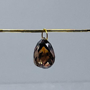 1 Champagne 1.32cts Diamond Briolette 18K Pendant 10359I