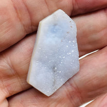 Load image into Gallery viewer, Chalcedony Druzy 38ct Designer Cut Pendant Bead|38x22x7mm| Blue| 1 Pendant Bead|

