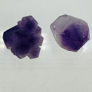 Amethyst Natural Crystals Parcel | 25x19x16 and 22x21x18mm | Purple | 2 Beads