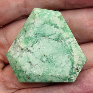 Chrysoprase 21g Freeform Pendant Bead | 35x39x10mm | Green | 1 Pendant Bead |