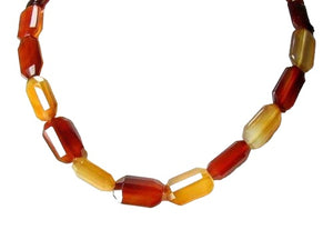 Premium! Faceted Natural Carnelian Agate 12x18mm Rectangular Bead Strand 110600