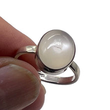 Load image into Gallery viewer, Moonstone Sterling Silver Oval Ring | 7 | White |
