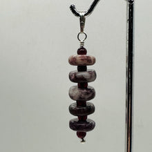 Load image into Gallery viewer, Natural Purple Lepidolite Dangle Sterling Silver Pendant | 1 1/2&quot; Long |
