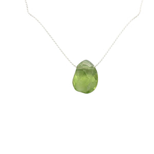 Peridot Faceted Briolette Bead | 2 cts | 8x6x5mm | Green | 1 bead |