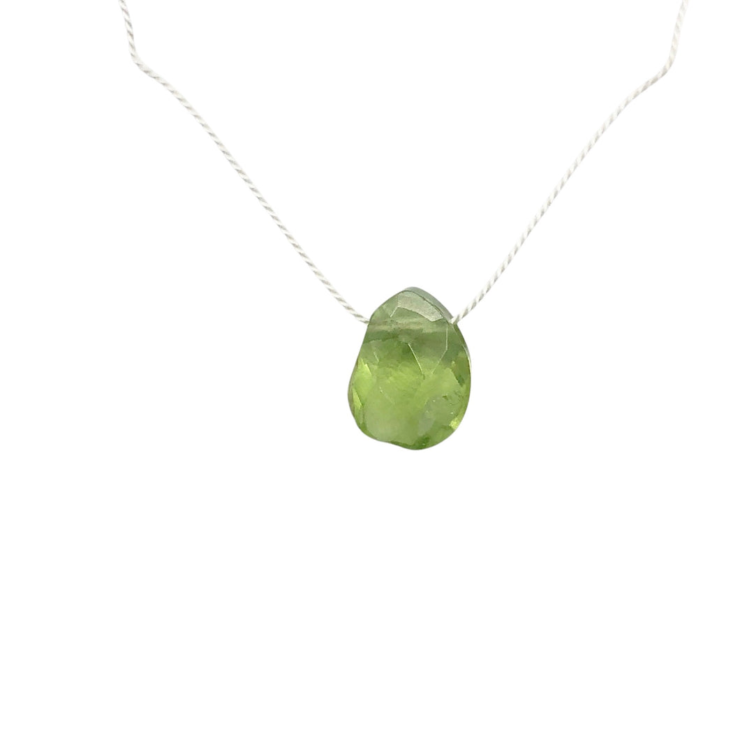 Peridot Faceted Briolette Bead | 2 cts | 8x6x5mm | Green | 1 bead |