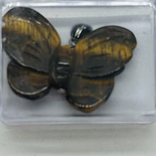 Load image into Gallery viewer, Tiger Eye Stone Butterfly Pendant | 1&quot; Long | Bronze | 1 Pendant Necklace |

