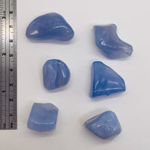 Load image into Gallery viewer, Chalcedony Gemstone 49g Nugget Beads | 33x19x13 to 19x17x13mm | Blue | 6 Beads |
